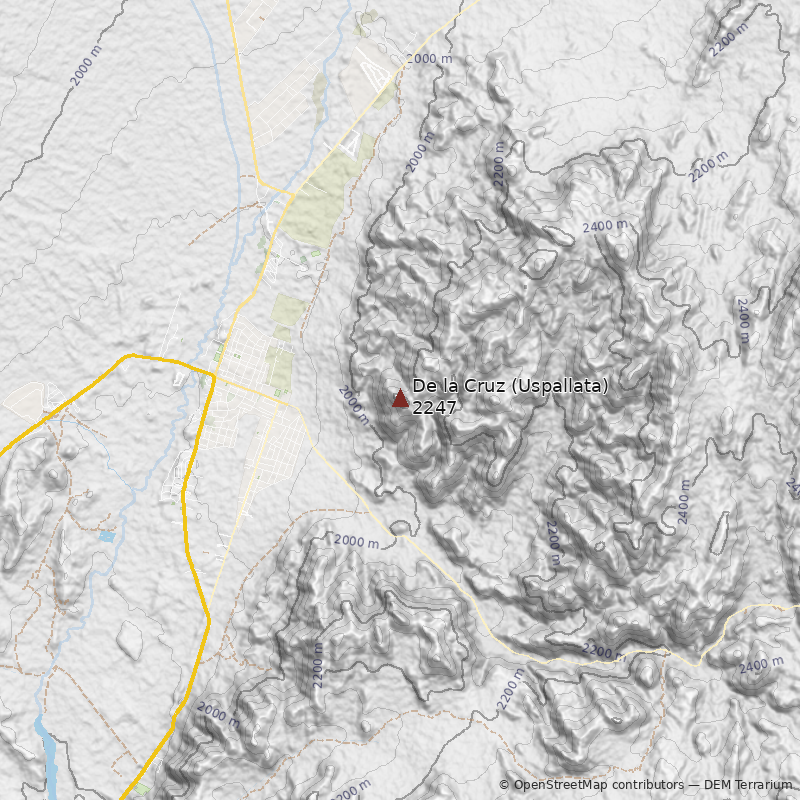 Mapa Cerro De la Cruz (Uspallata)
