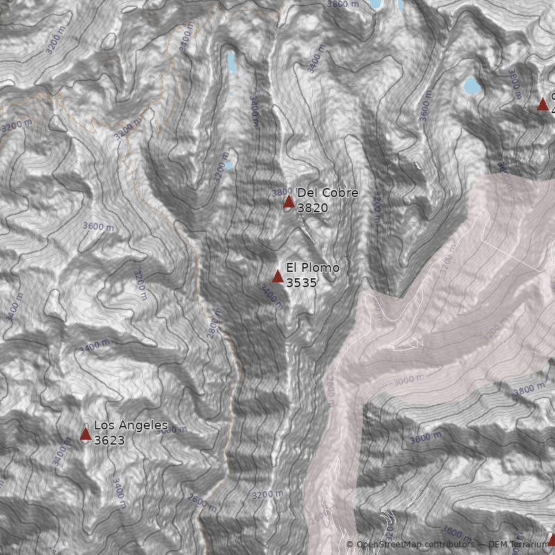 Mapa Cerro El Plomo 