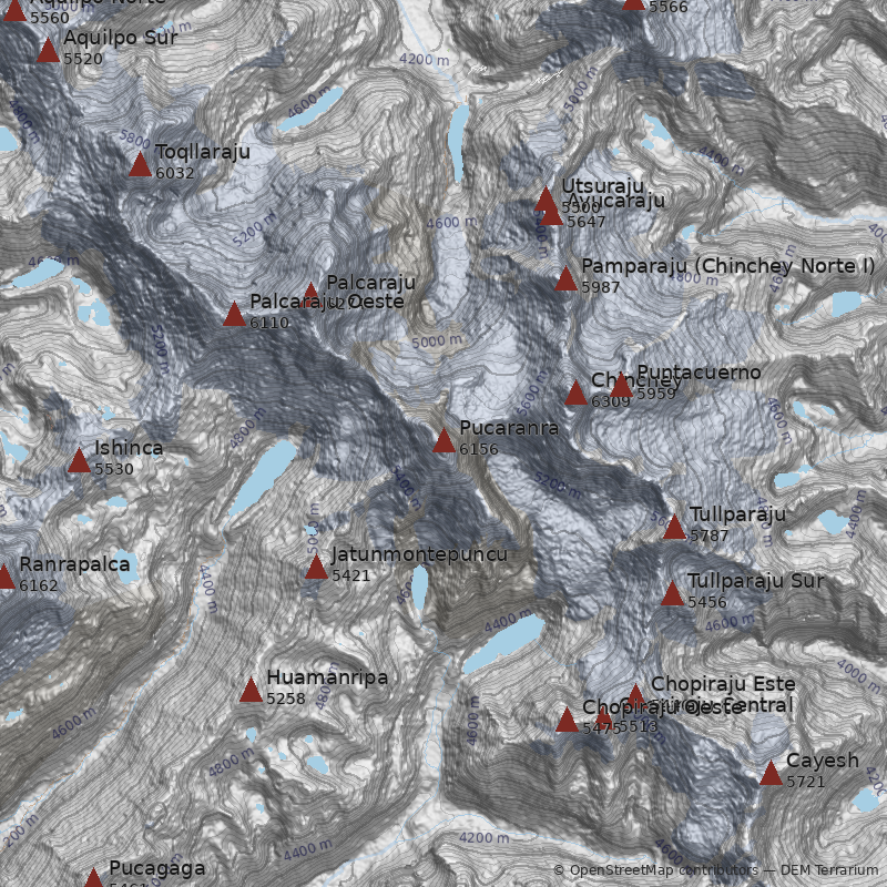Mapa Nevado Pucaranra