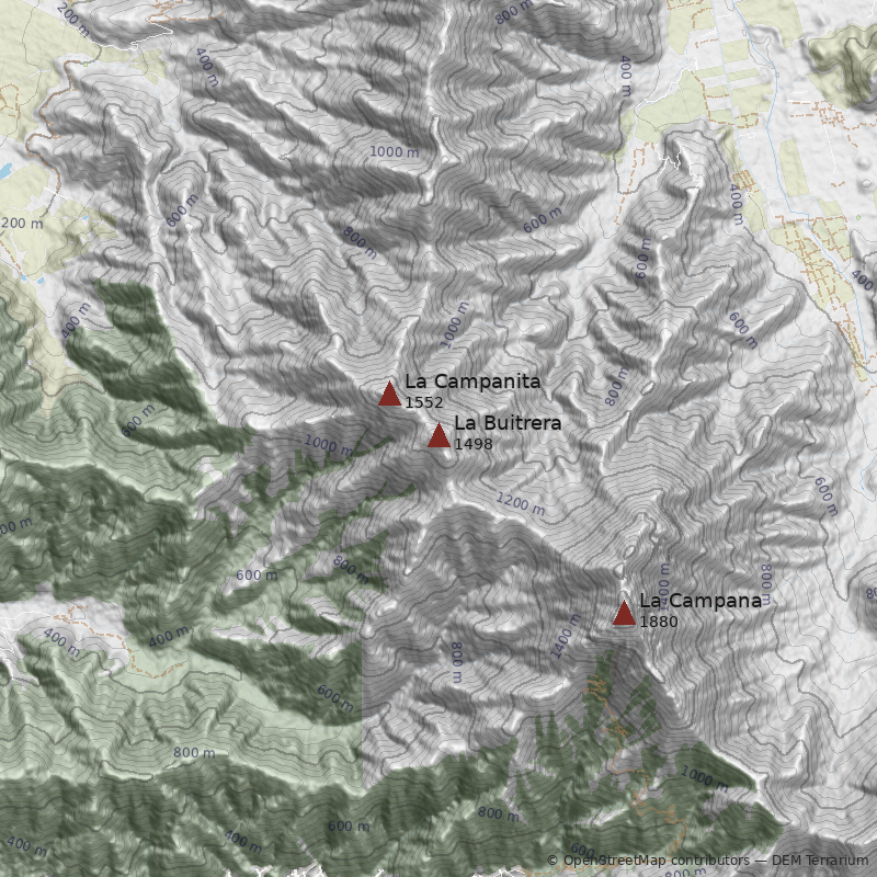 Mapa Cerro La Buitrera 