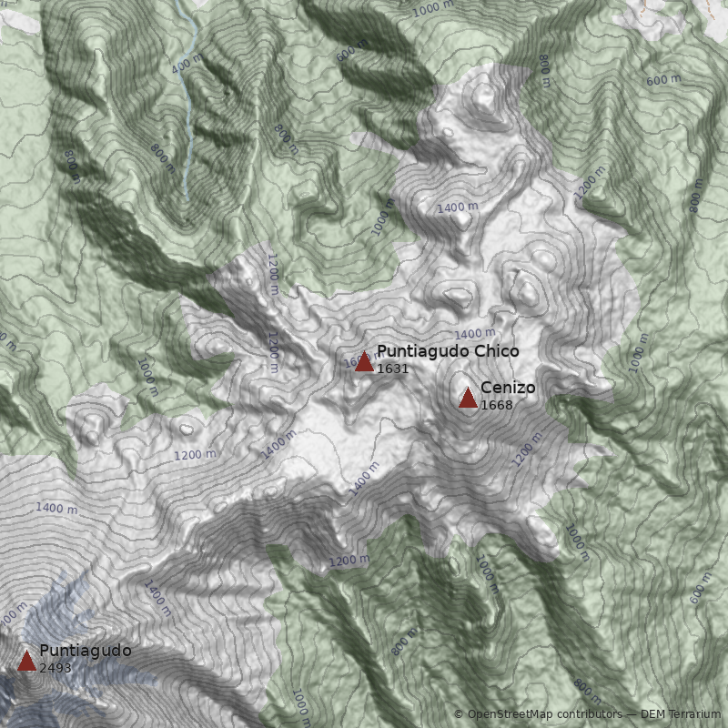 Mapa Cerro Puntiagudo Chico