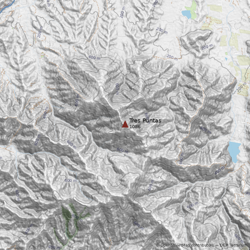Mapa Cerro Tres Puntas