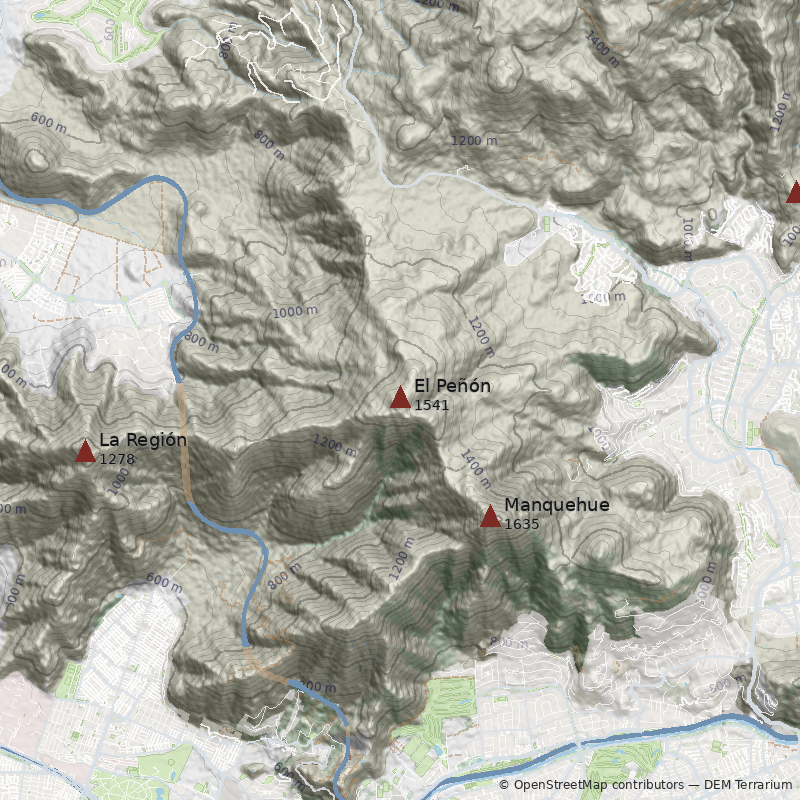 Mapa Cerro El Peñón