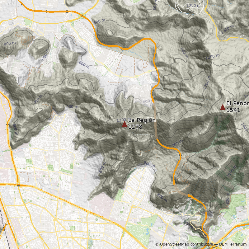 Mapa Cerro La Región