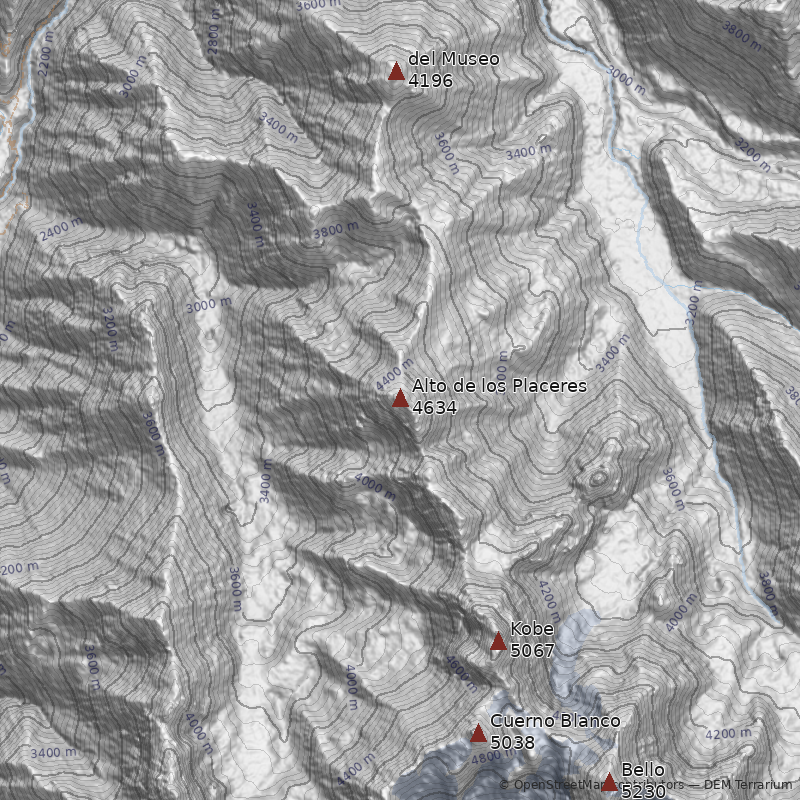 Mapa Cerro Alto de los Placeres
