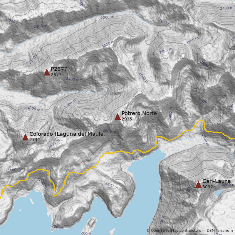 Mapa Cerro Potrero Norte