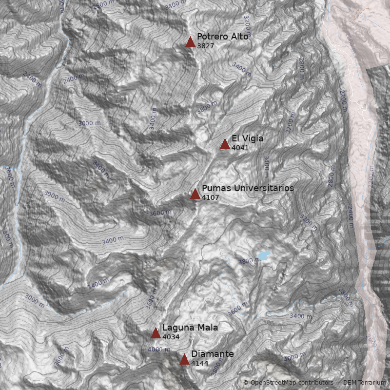 Mapa Cerro Pumas Universitarios