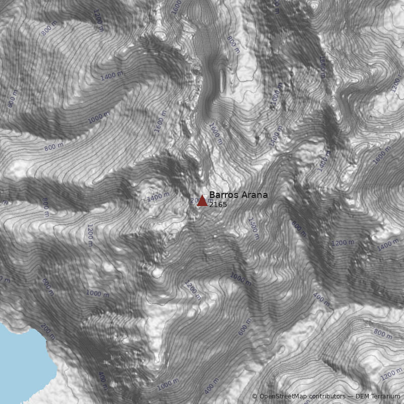 Mapa Cerro Barros Arana