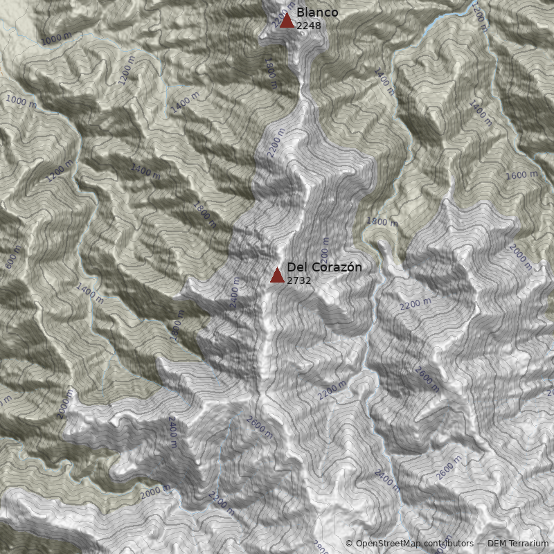 Mapa Cerro Del Corazón