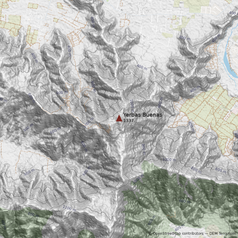 Mapa Cerro Yerbas Buenas