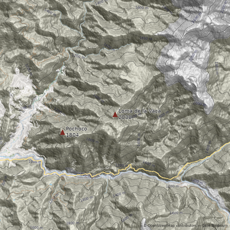 Mapa Cerro Loma de la Vaca
