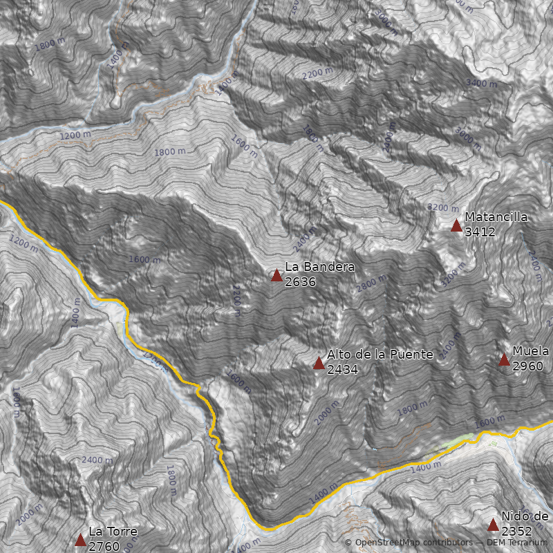 Mapa Cerro La Bandera 