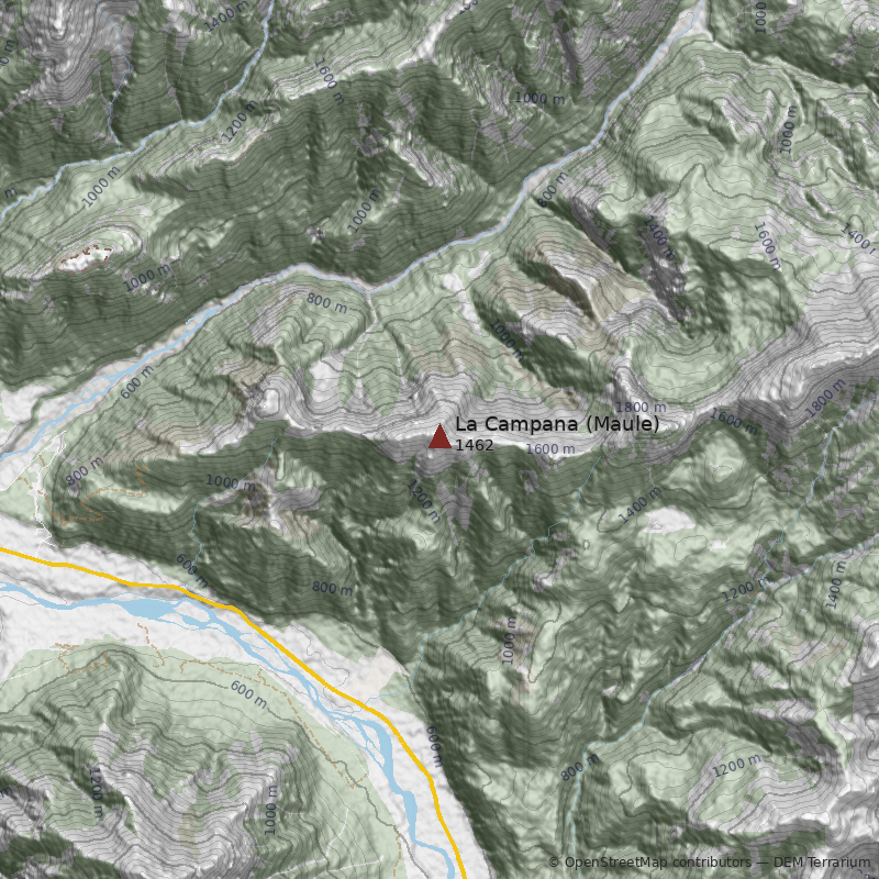 Mapa Cerro La Campana (Maule)