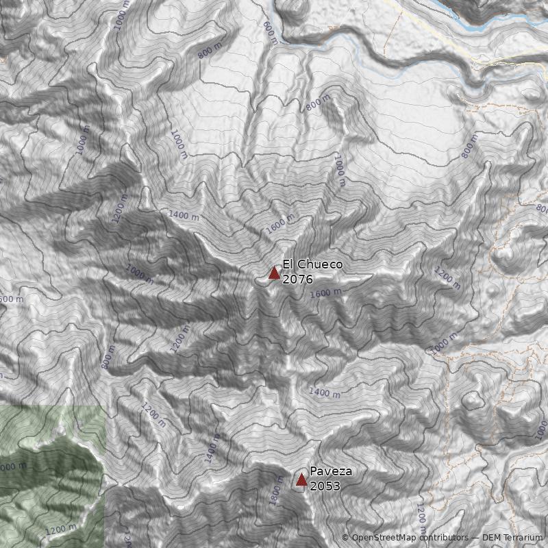 Mapa Cerro El Chueco