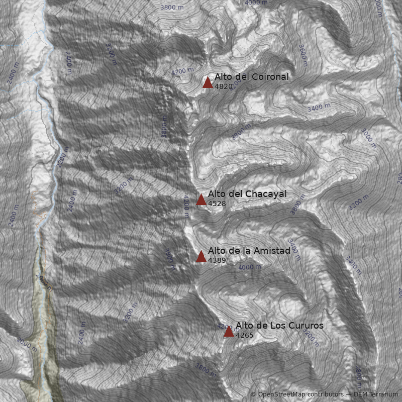 Mapa Cerro Alto del Chacayal