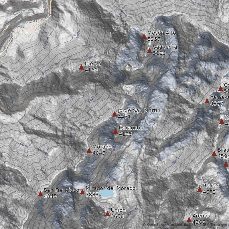 Mapa Cerro Jorge San Martín
