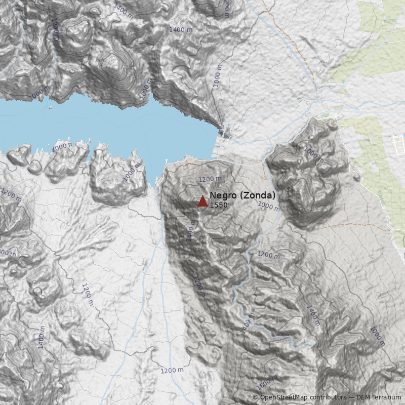 Mapa Cerro Negro (Zonda)