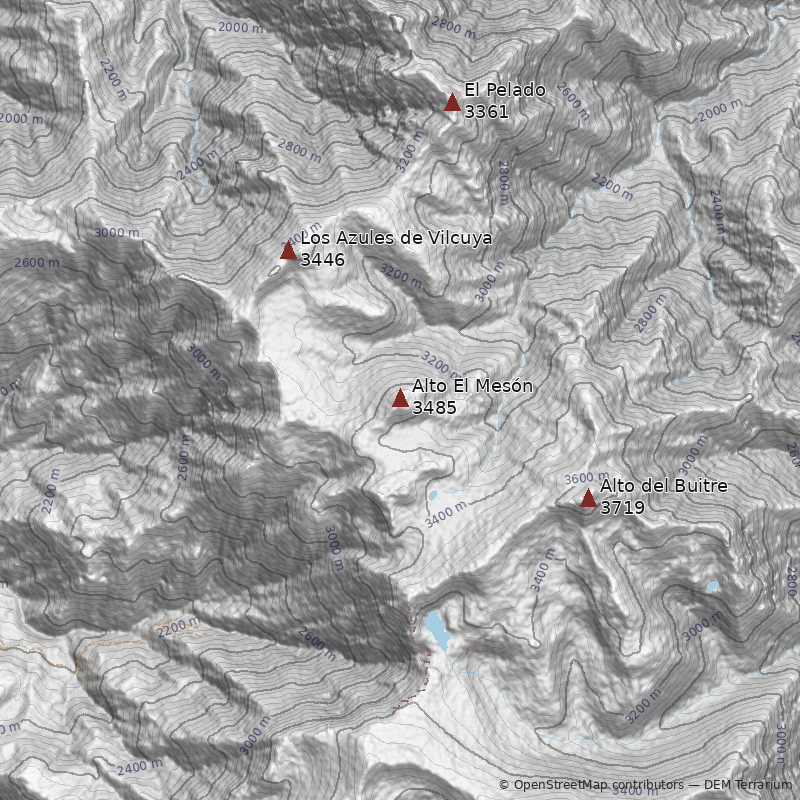 Mapa Cerro Alto El Mesón