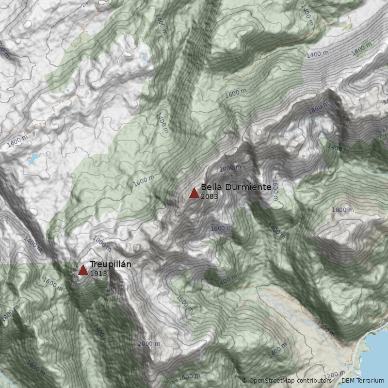 Mapa Cerro Bella Durmiente