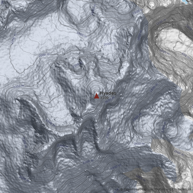 Mapa Cerro Hyades