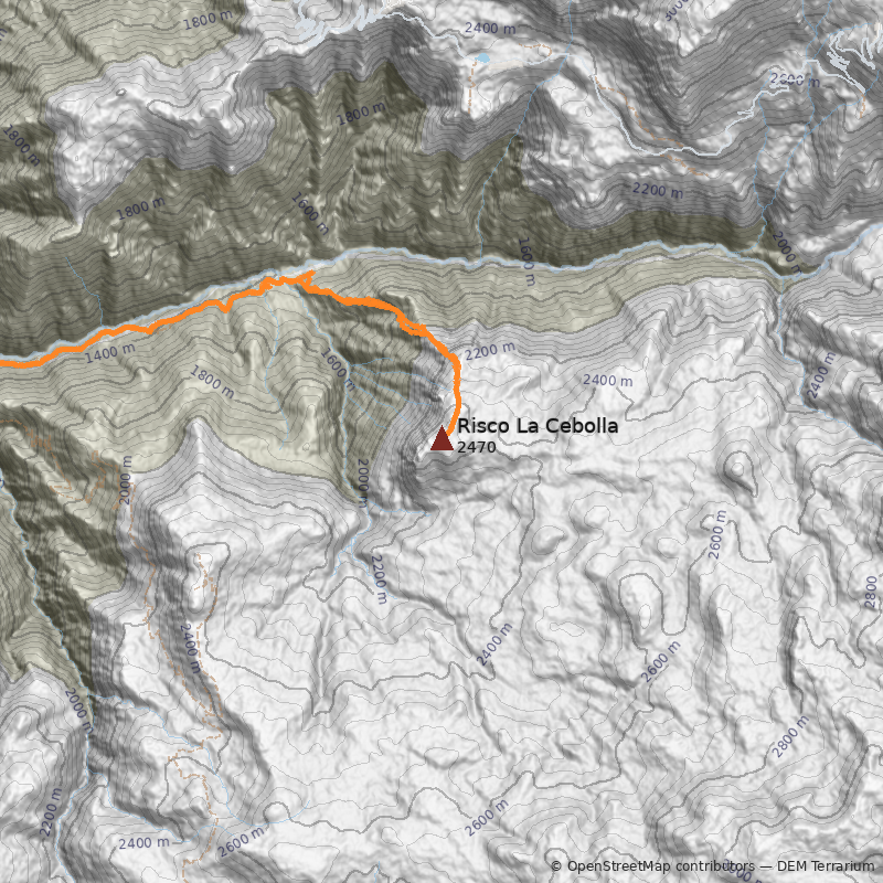 Mapa Cerro Risco La Cebolla