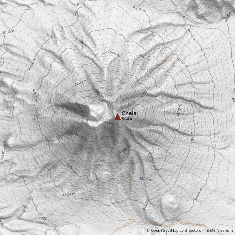 Mapa Volcán Chela