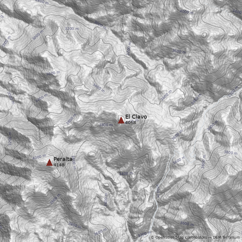 Mapa Cerro El Clavo