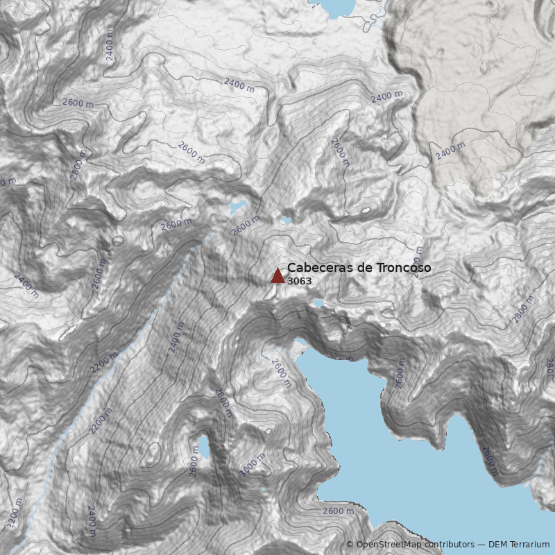Mapa Cerro Cabeceras de Troncoso