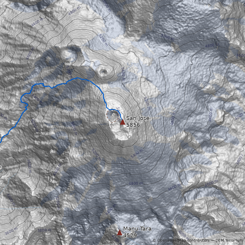 Mapa Volcán San José