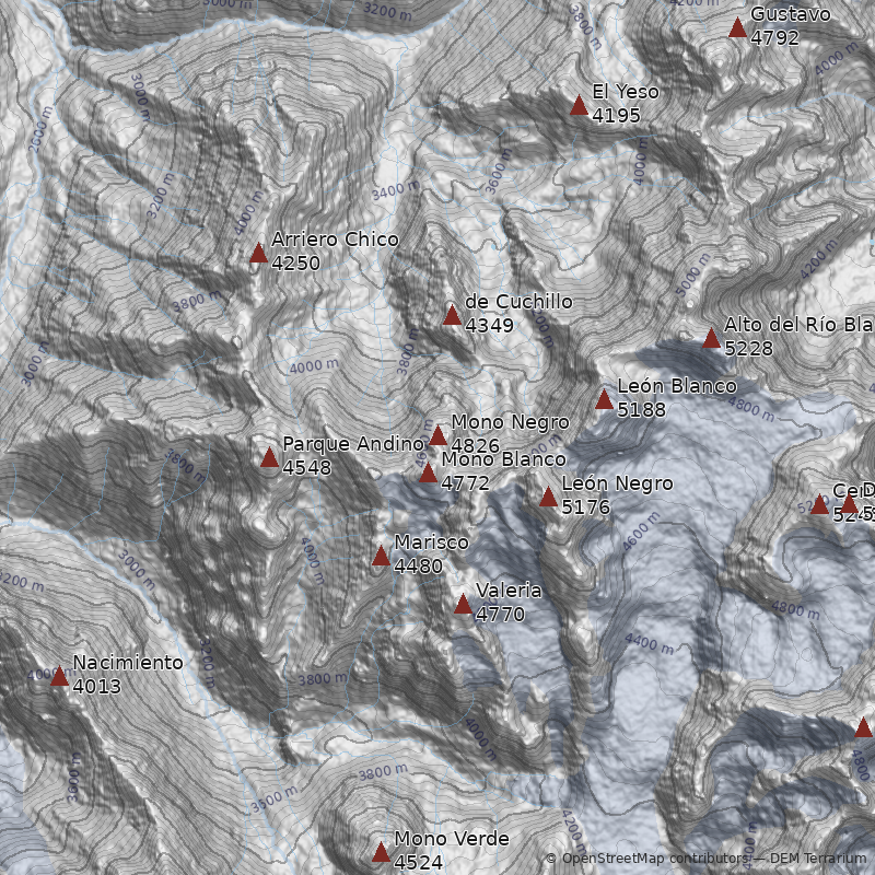 Mapa Cerro Mono Negro