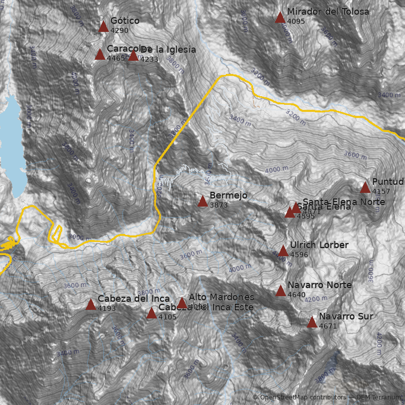 Mapa Cerro Bermejo