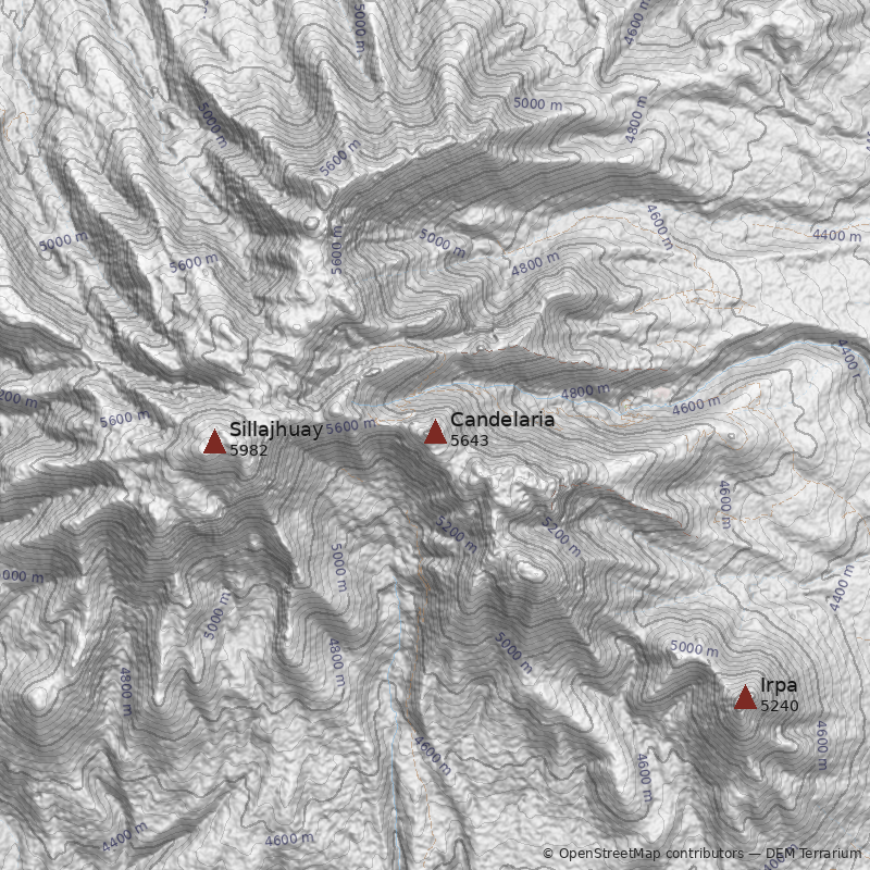 Mapa Cerro Candelaria 