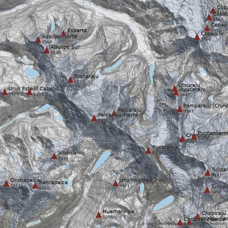 Mapa Cerro Palcaraju