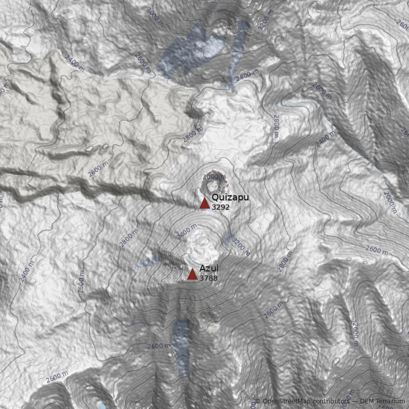 Mapa Volcán Quizapu
