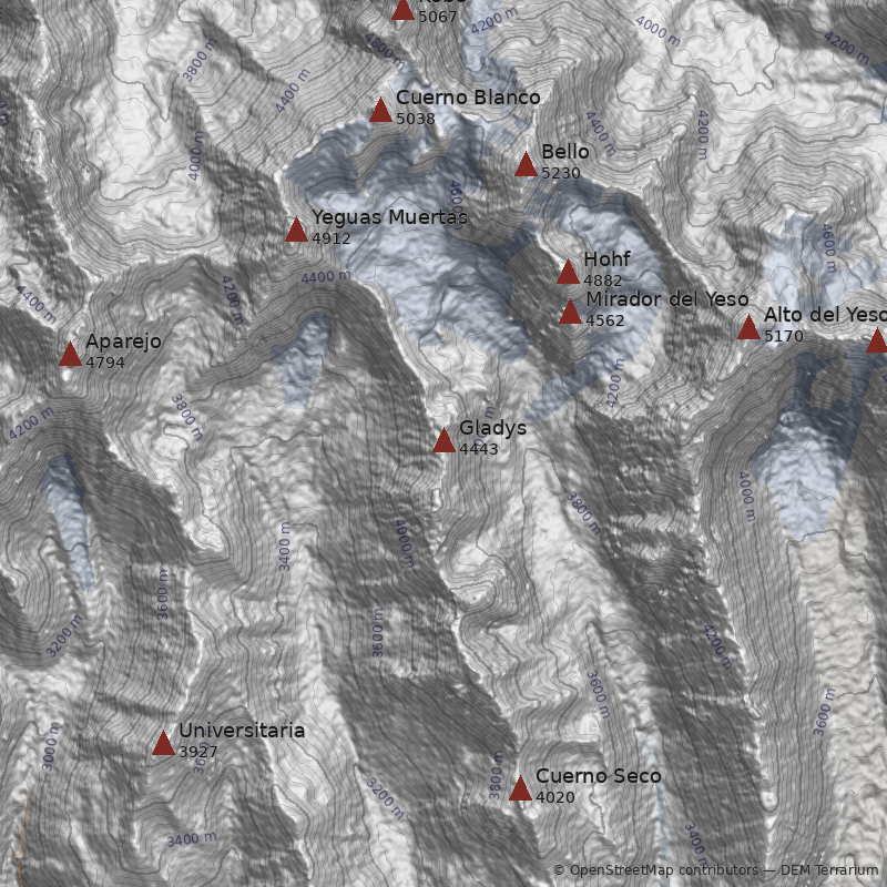 Mapa Cerro Gladys