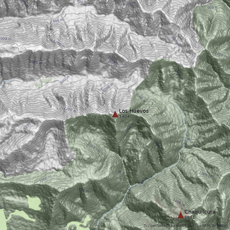 Mapa Cerro Los Huevos