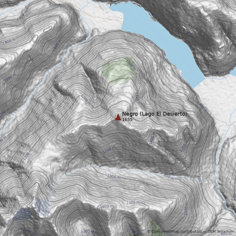 Mapa Cerro Negro (Lago El Desierto)