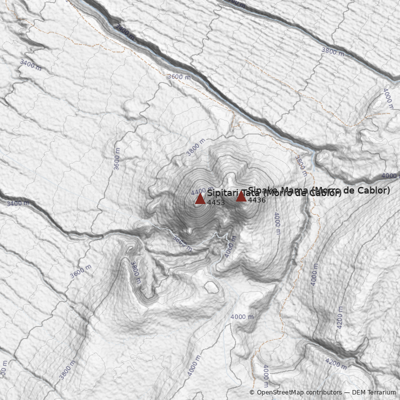 Mapa Cerro Sipitari Tata (Morro de Cablor)