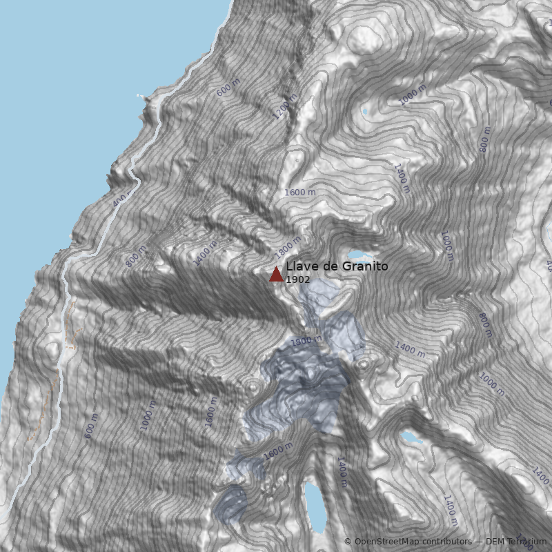 Mapa Cerro Llave de Granito