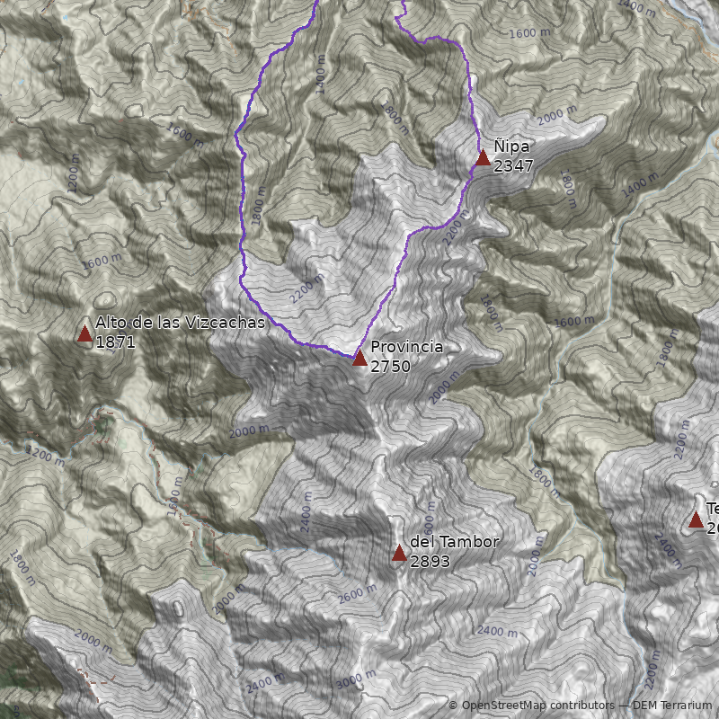 Mapa Cerro Provincia