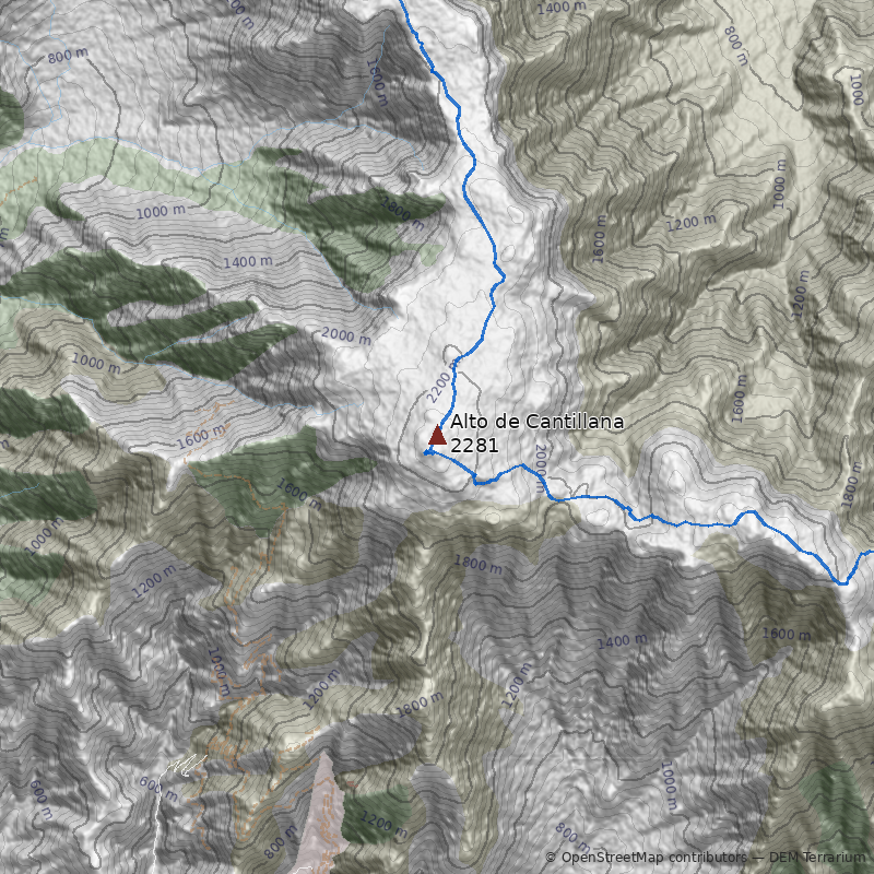 Mapa Cerro Alto de Cantillana