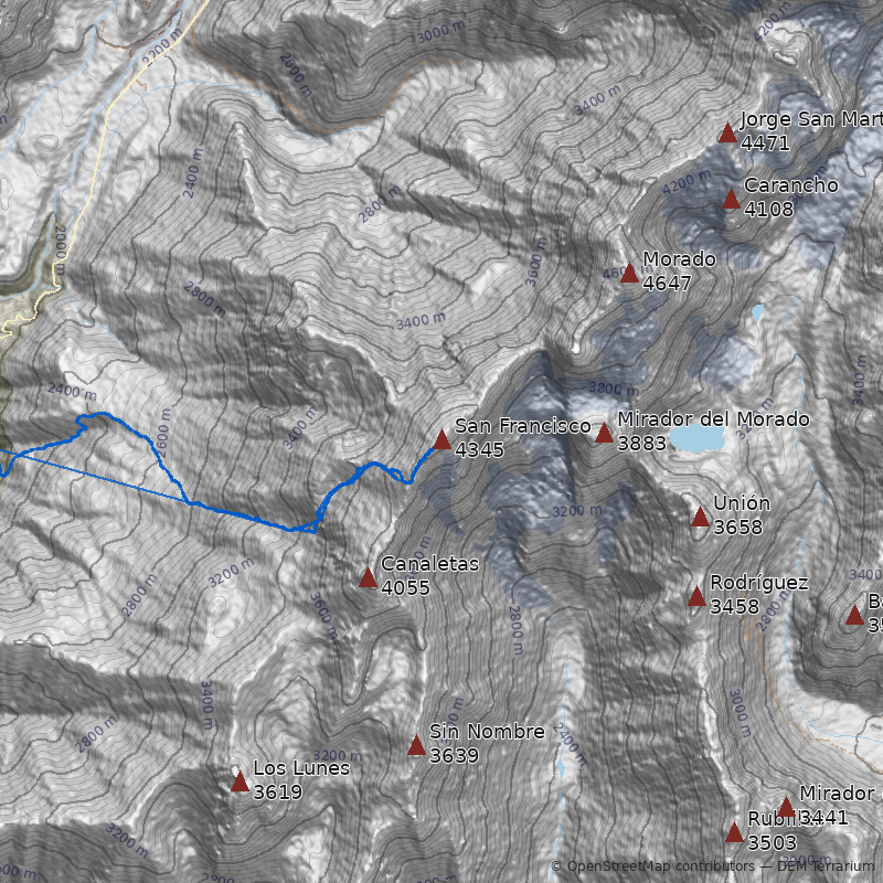 Mapa Cerro San Francisco