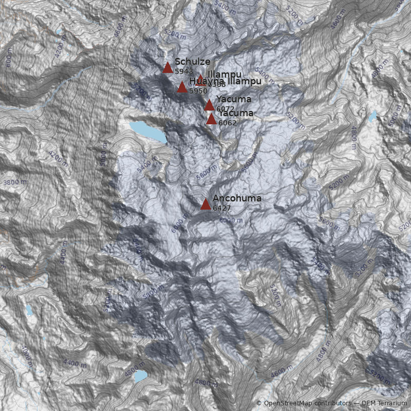 Mapa Cerro Ancohuma