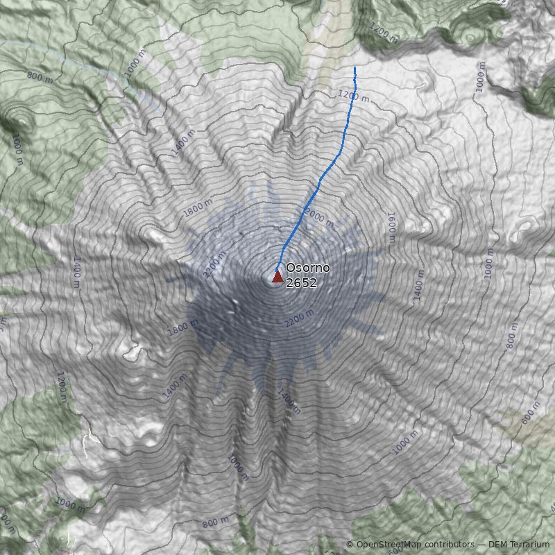 Mapa Volcán Osorno