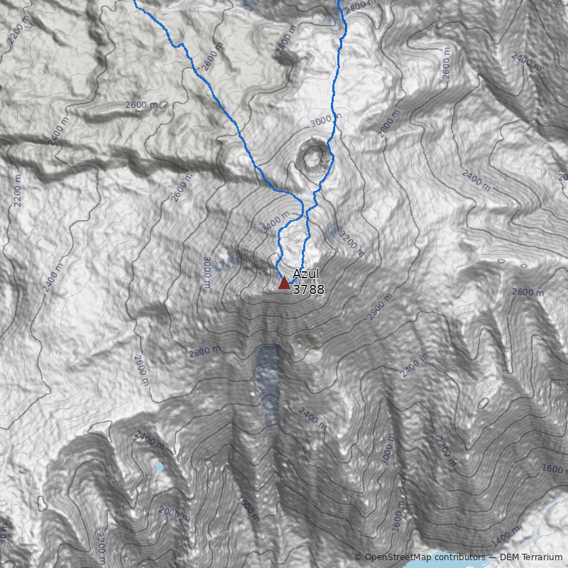 Mapa Volcán Azul