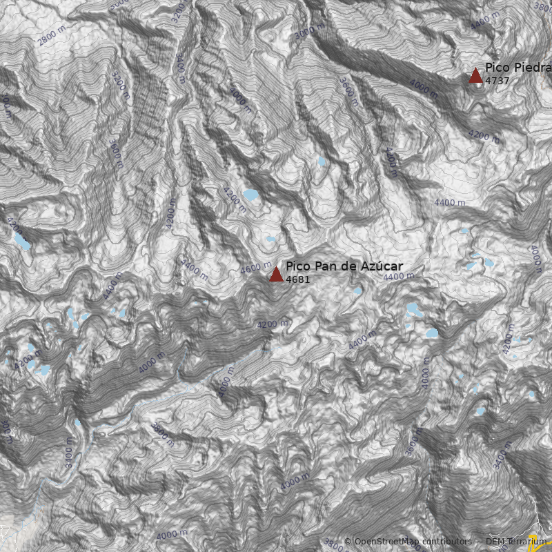 Mapa Pico Pan de Azúcar