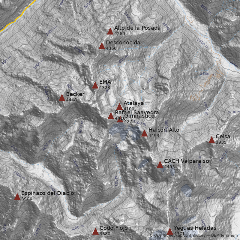 Mapa Cerro Gimnástico