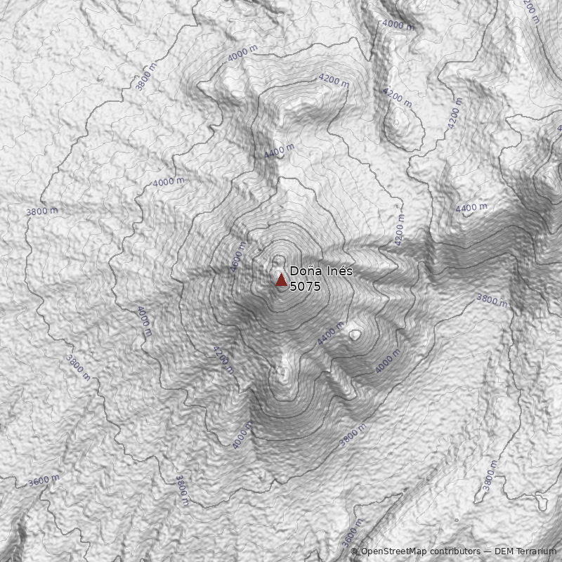 Mapa Volcán Doña Inés