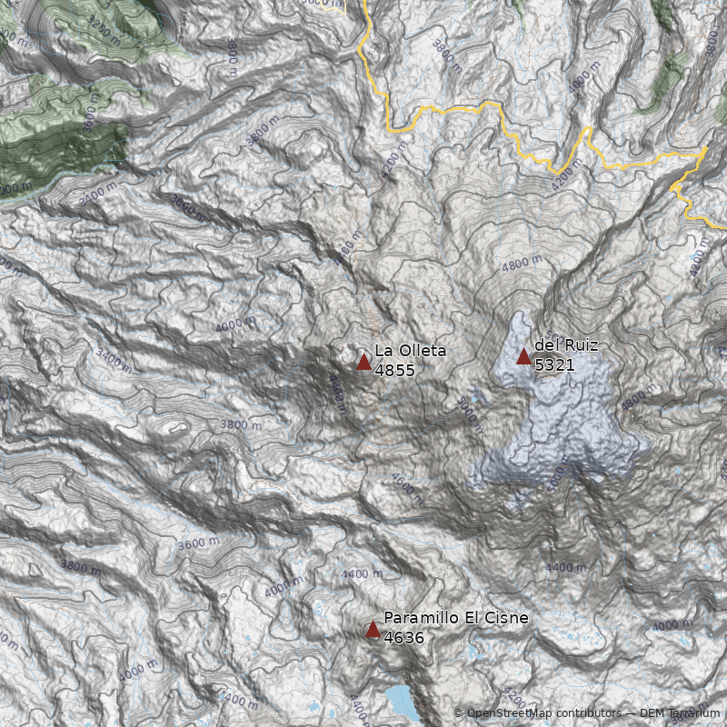Mapa Volcán La Olleta