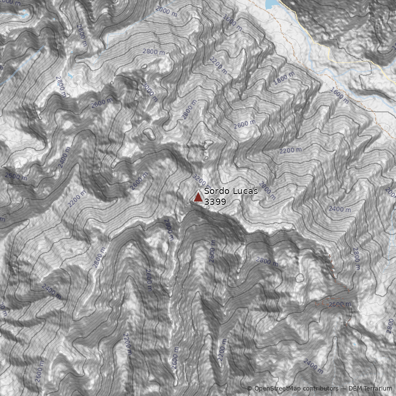 Mapa Volcán Sordo Lucas